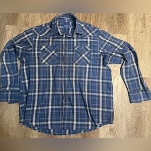 Pendleton Blue and Gray Plaid Men's Shirt